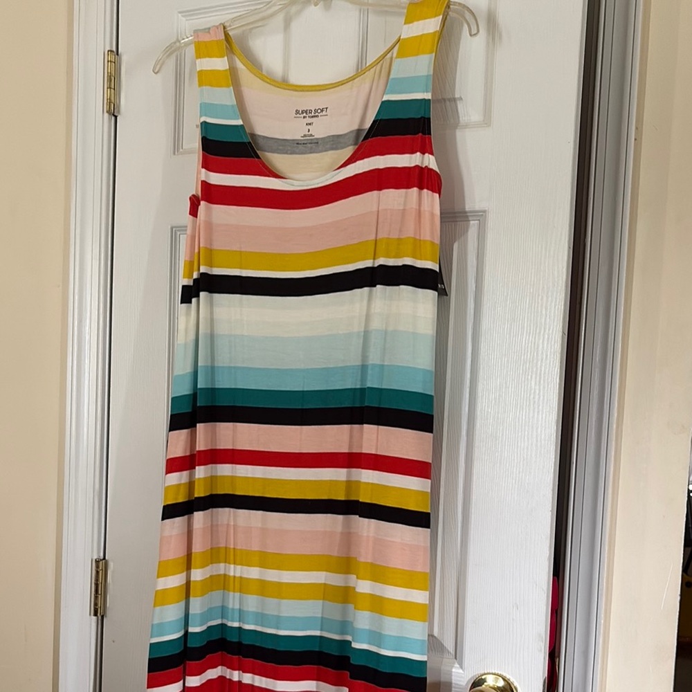 Torrid Super Soft Knit Striped Maxi Dress